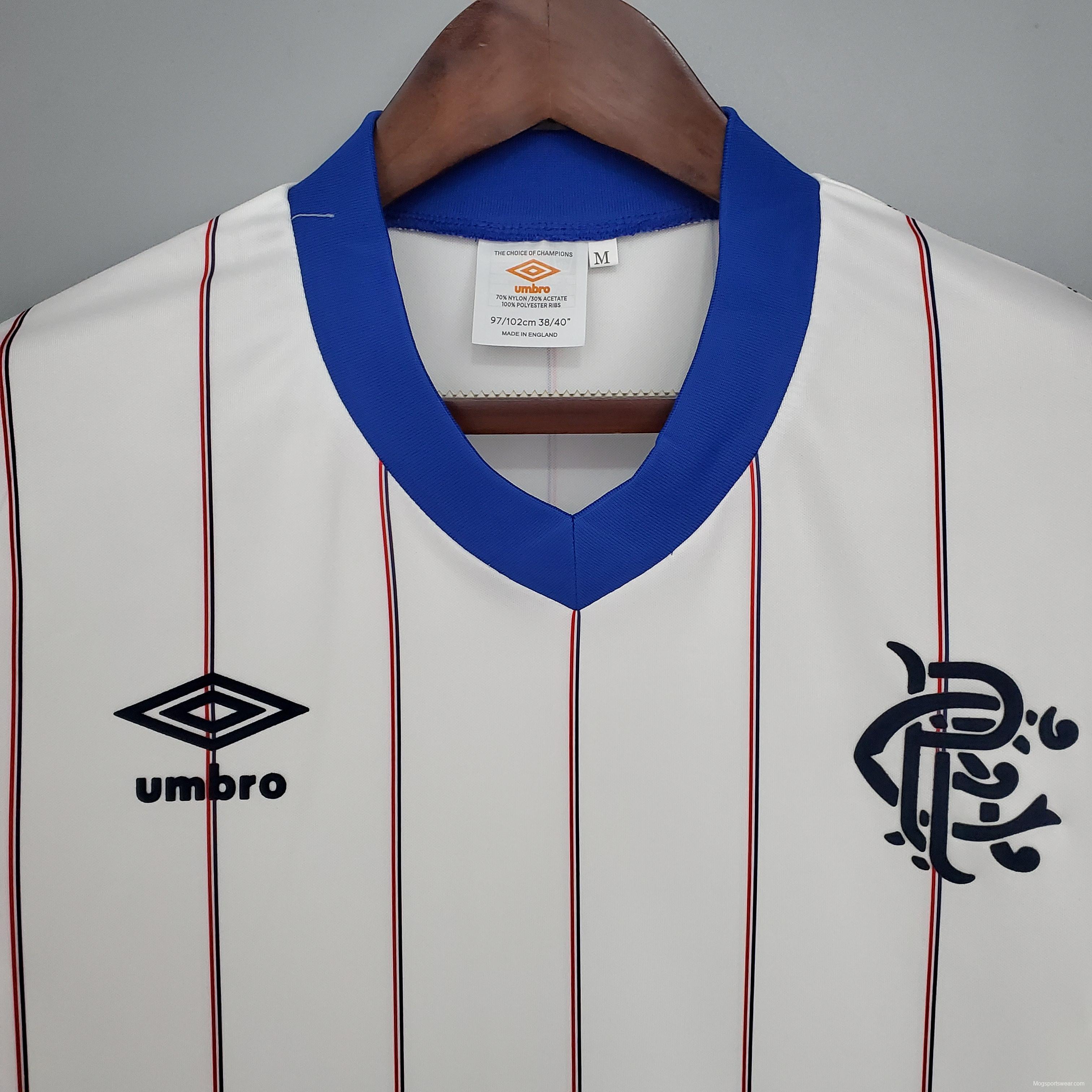 Retro Rangers 82/83 away Soccer Jersey