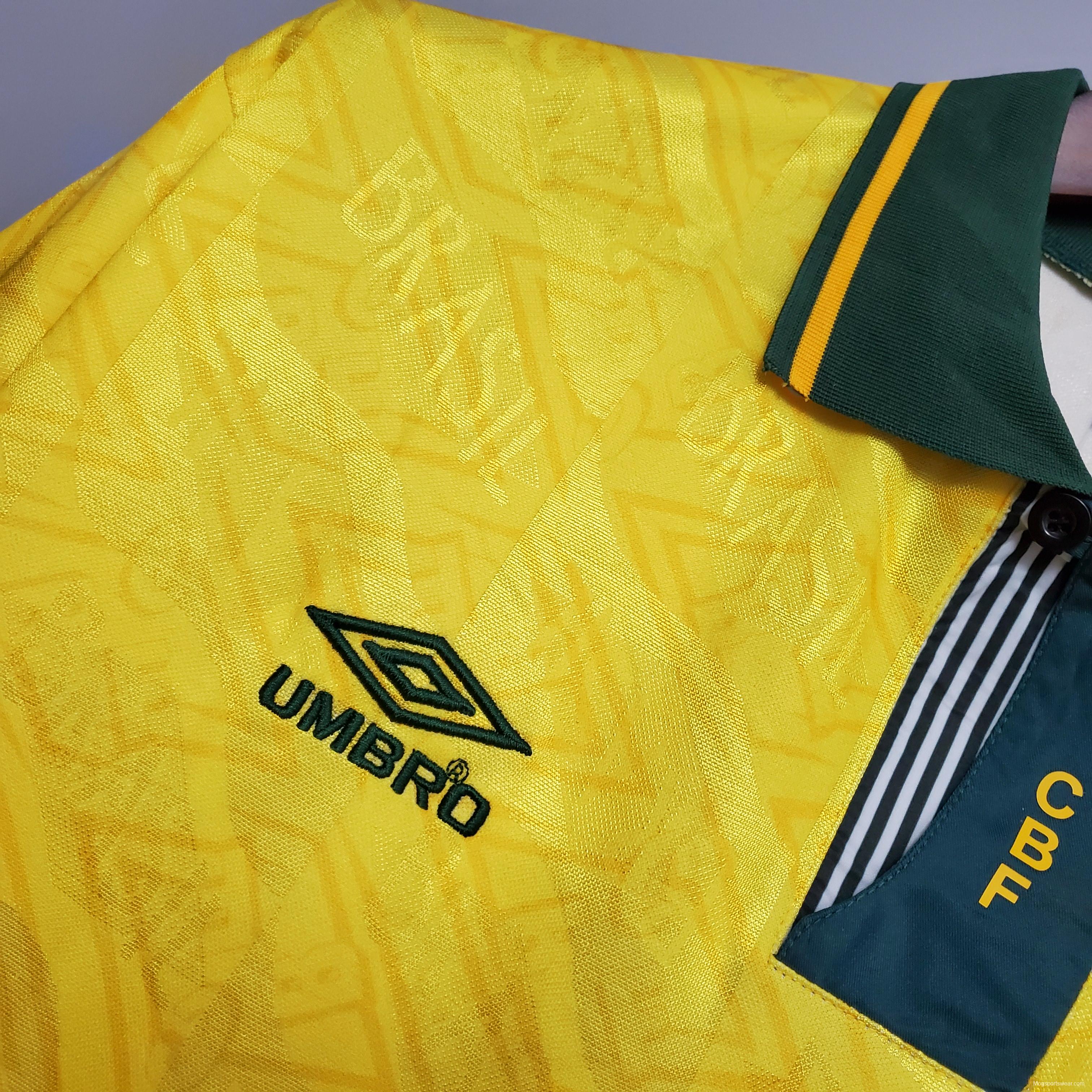 Retro Brazil 91/93 home Soccer Jersey