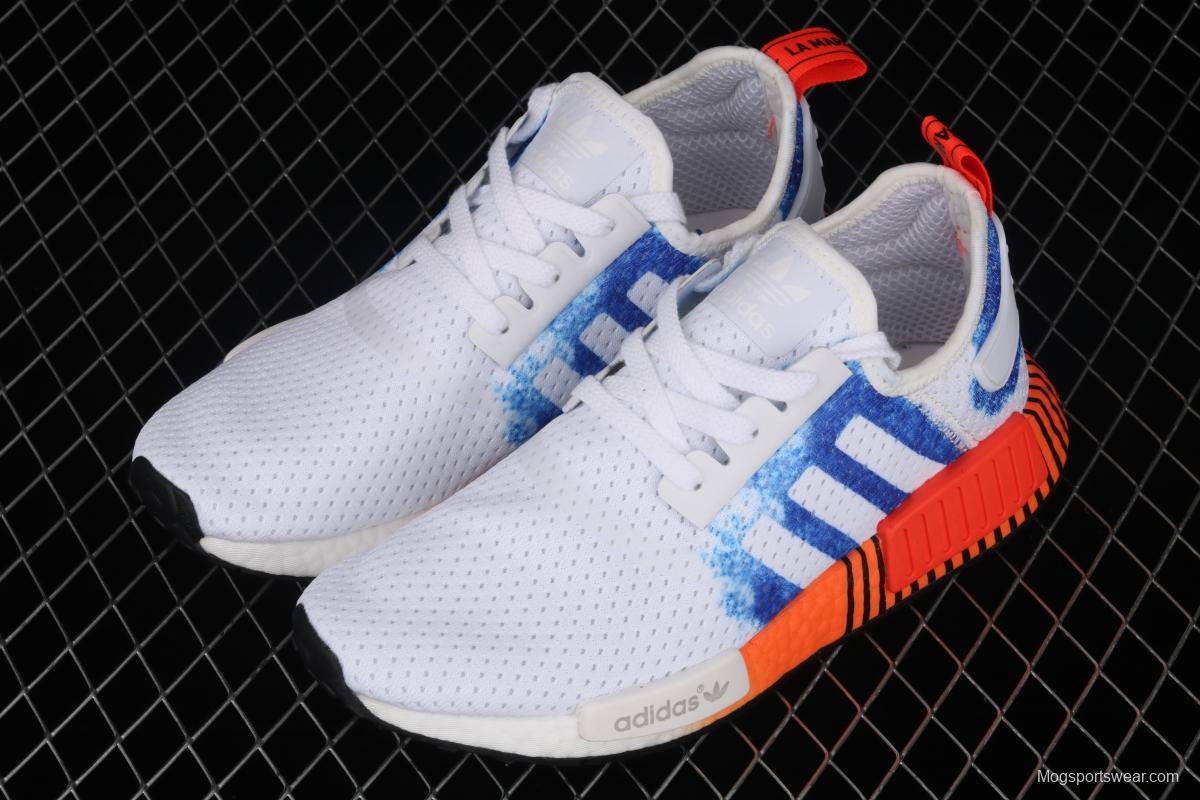 Adidas NMD R1 Boost V2 FY5886 second generation elastic knitted surface popcorn running shoes