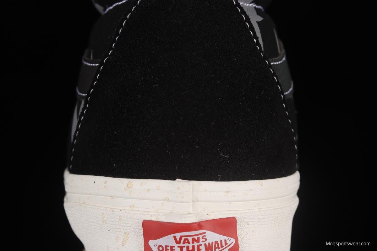 Vans Sk8-Hi Anaheim checkerboard maple leaf print high-top casual shoes VN000D5IB8C