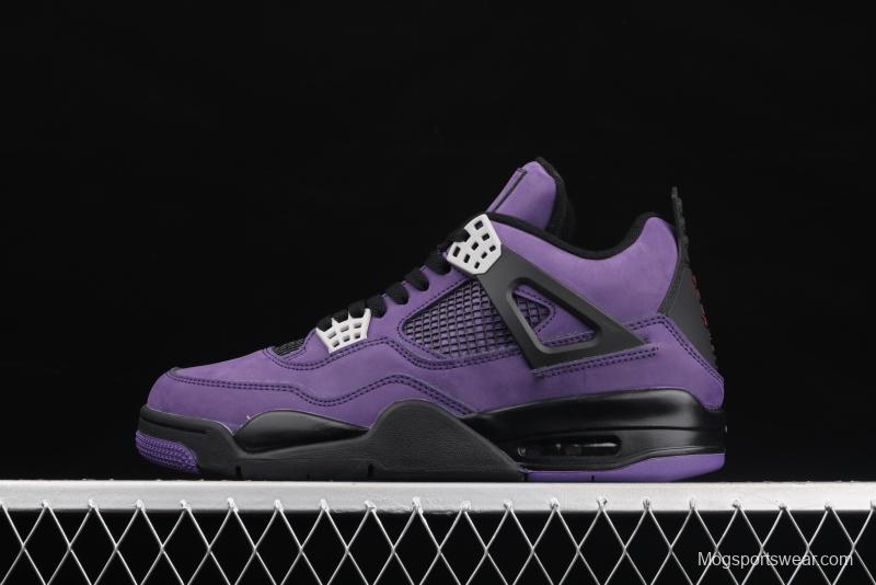 Air Jordan 4 Retro suede black purple 308497-408