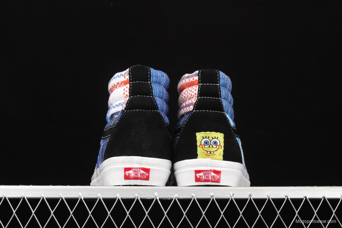 SpongeBob x Sandy Liang x SK8-Hi 38 DX Vance co-branded high top casual board shoes VN0A54FB9ZP