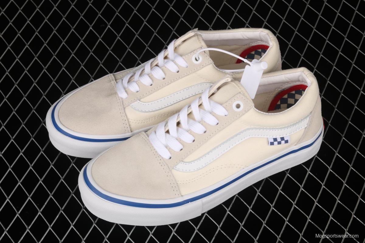 Vans Skate Classics Old Skool series rice-white low-top casual board shoes VN0A5FCBOFW