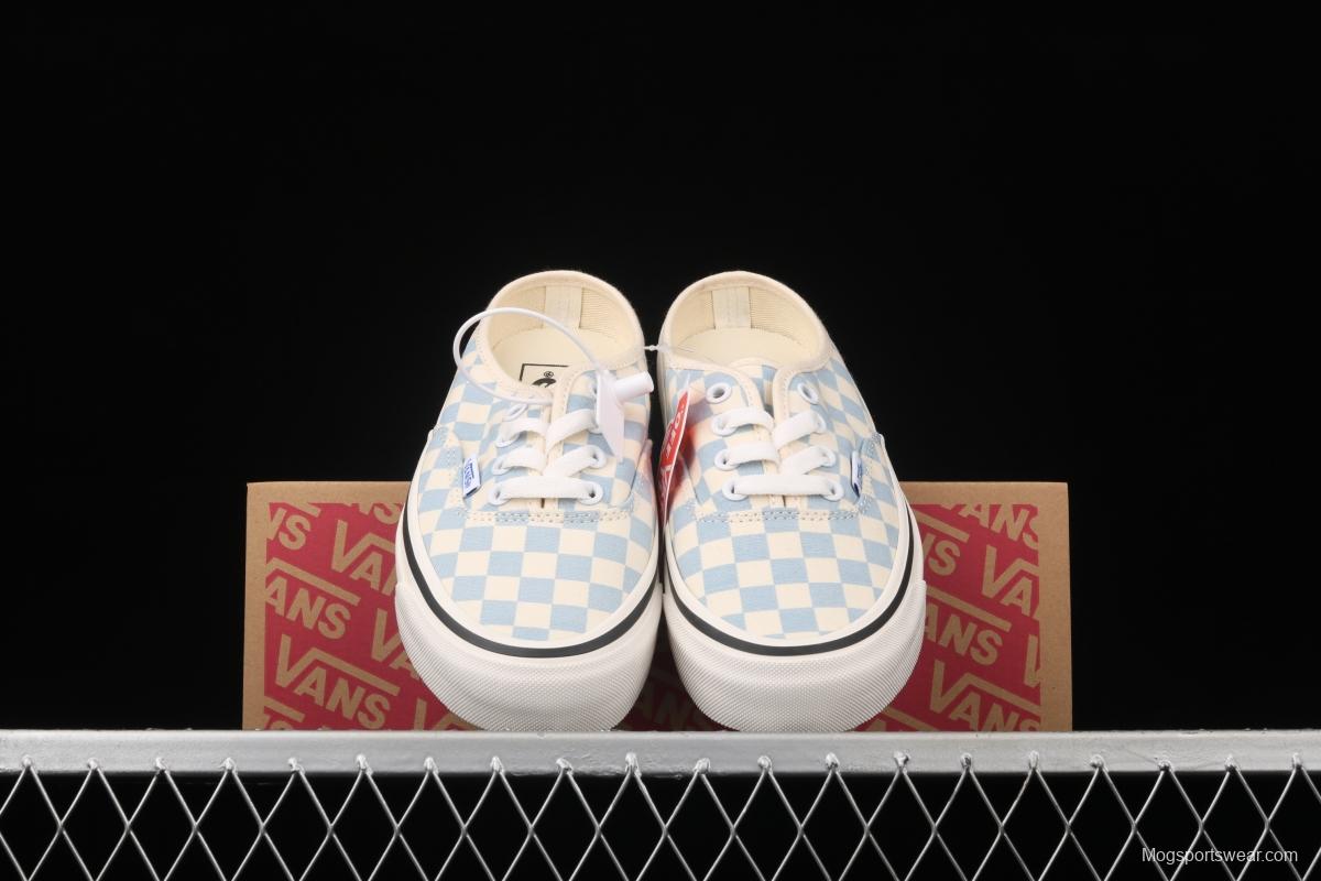 Vans Authentic Anaheim checkerboard semi-dragged canvas lazy shoes VN0A54F75BU