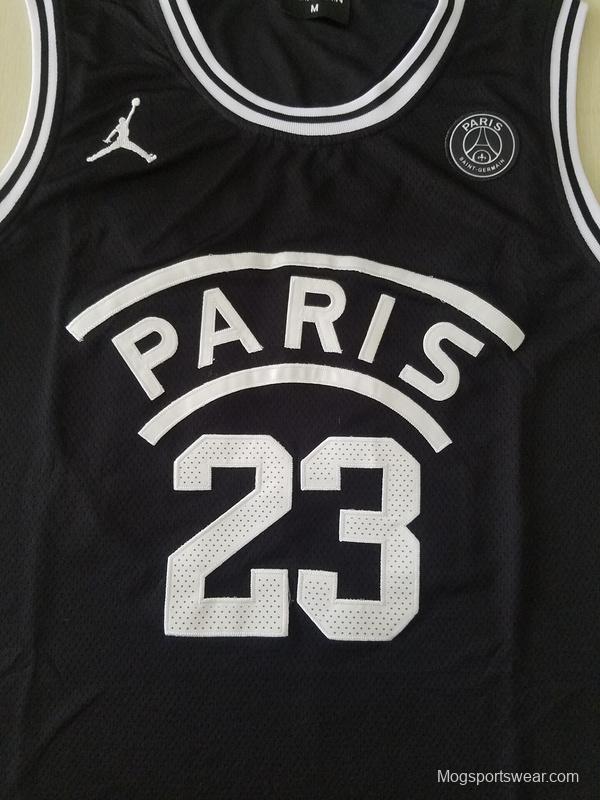 PSG Michael Jordan Black Basketball Jerseys