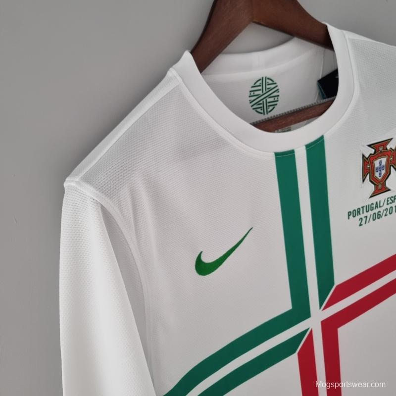 Retro Portugal 2012 Long Sleeve Away Soccer Jersey