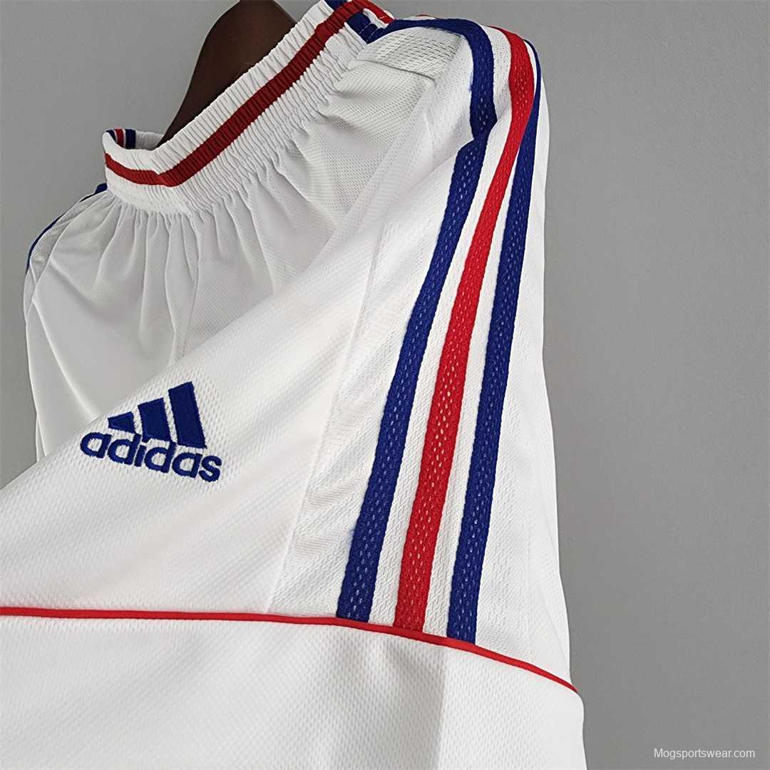 Retro 1998 France Home White Shorts