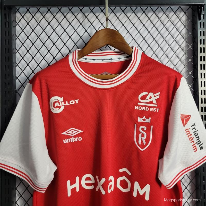 22/23 Reims Home Soccer Jersey