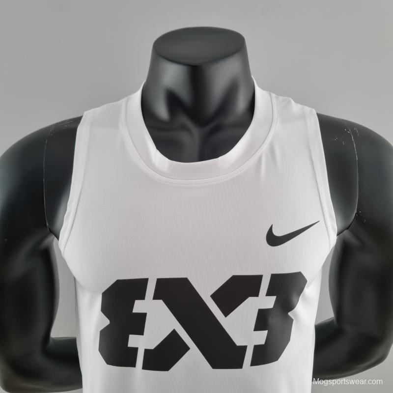 2022 Nike White Vest Shirts "3X3"#K000191