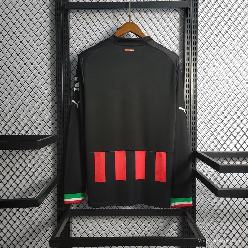 22/23 Long Sleeve AC Milan Home Soccer Jersey