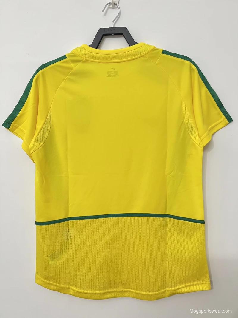 Retro 2002 Brazil Home Soccer Jersey