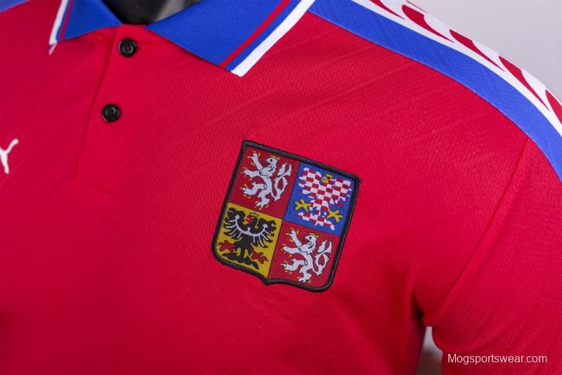 Retro 1996 Czech Republic Home Soccer Jersey