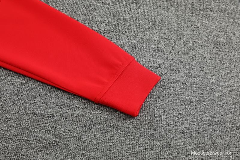 2022 Portugal Red Full Zipper Tracksuit