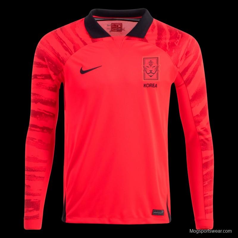 2022 Korea Home Long Sleeve Jersey