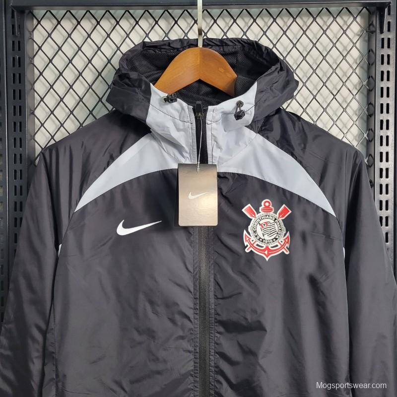 23-24 Corinthians Black Windbreaker