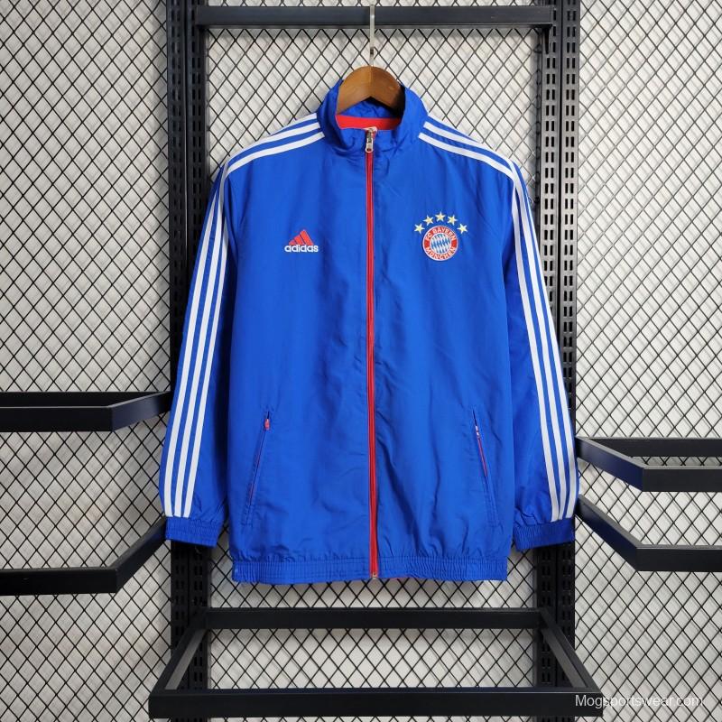 23-24 Bayern Munich Blue Reversible Windbreaker