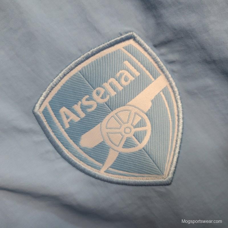 23-24 Arsenal Reversible Blue Navy Windbreaker