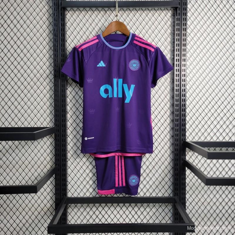 23-24 KIDS Charlotte Away Purple Jersey Size 16-28