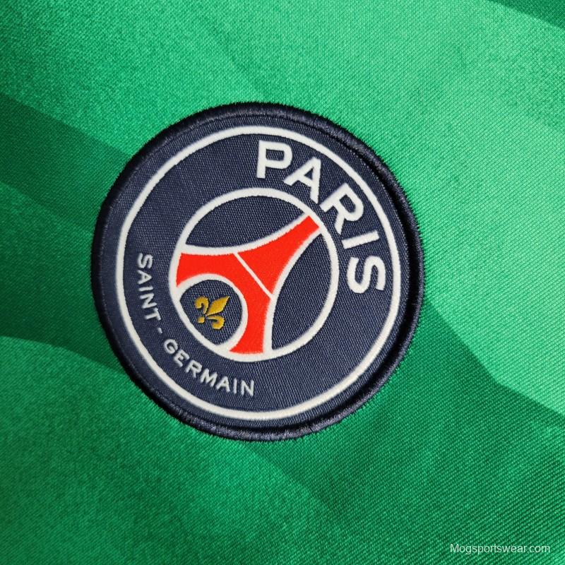 23-24 Long Sleeve PSG Green Goalkeeper Jersey