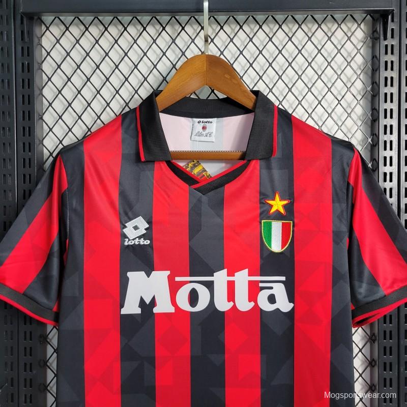 Retro 93-94 AC Milan Home Soccer Jersey