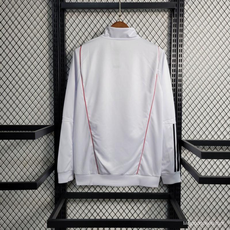 23-24 Sao Paulo White Full Zipper Training Jacket