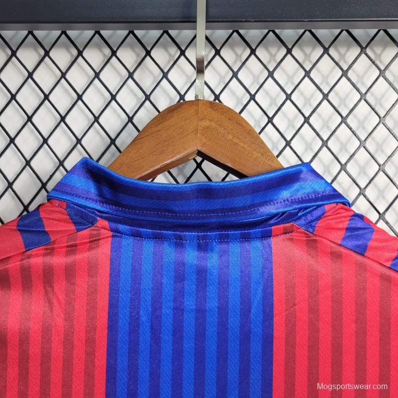 Retro 91/92 Barcelona Home Long Sleeve Jersey