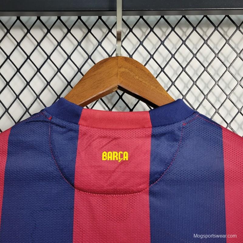 Retro14-15 Barcelona Home Long Sleeve Jersey