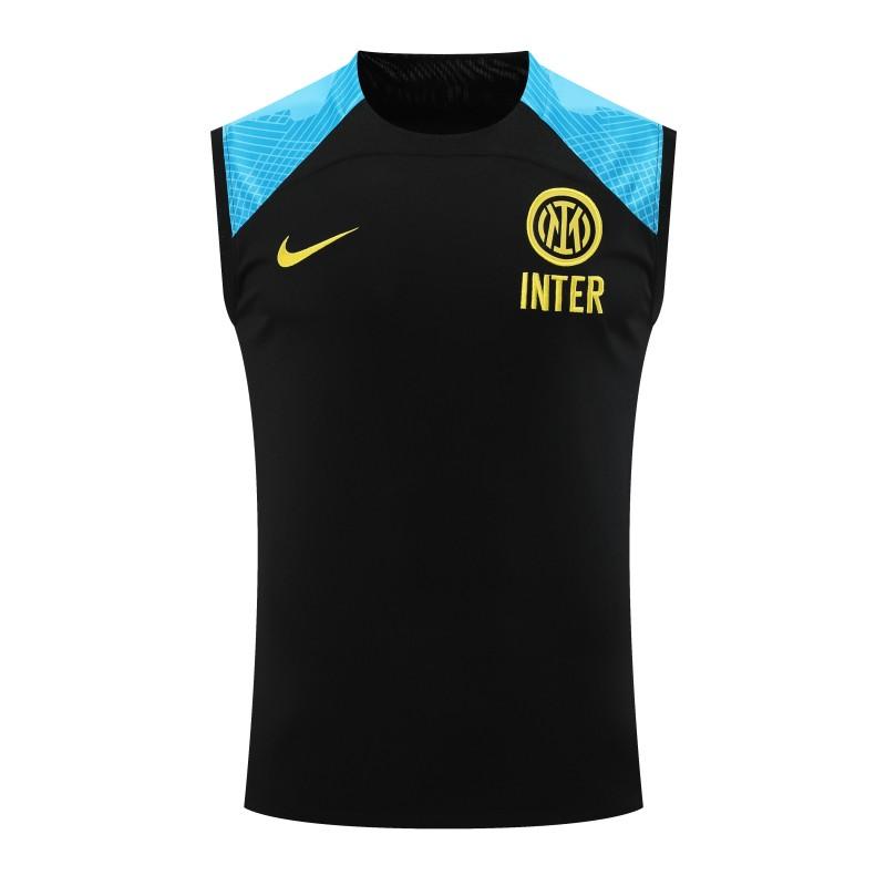 23-24 Inter Milan Black/Blue Vest Jersey+Shorts