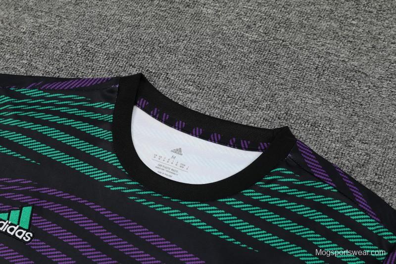 23-24 Real Madrid Stripe Pattern Short Sleeve+Shorts