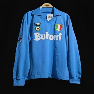 Retro 87/88 SSC Napoli Home Long Sleeve Jersey