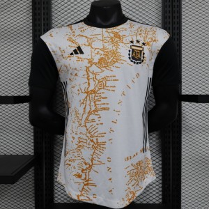 Player Version 2023 Argentina White/Brown Special Jersey