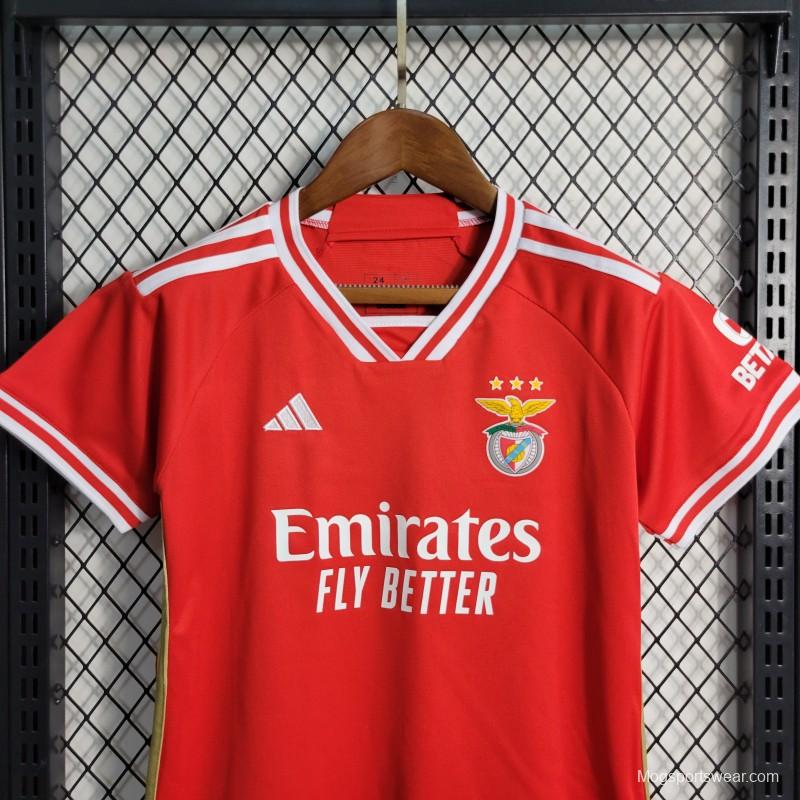 23-24 KIDS Benfica Home Jersey Size 16-28