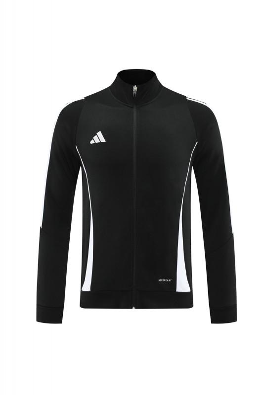 2024 Adidas Black/White Full Zipper Jacket+Pants