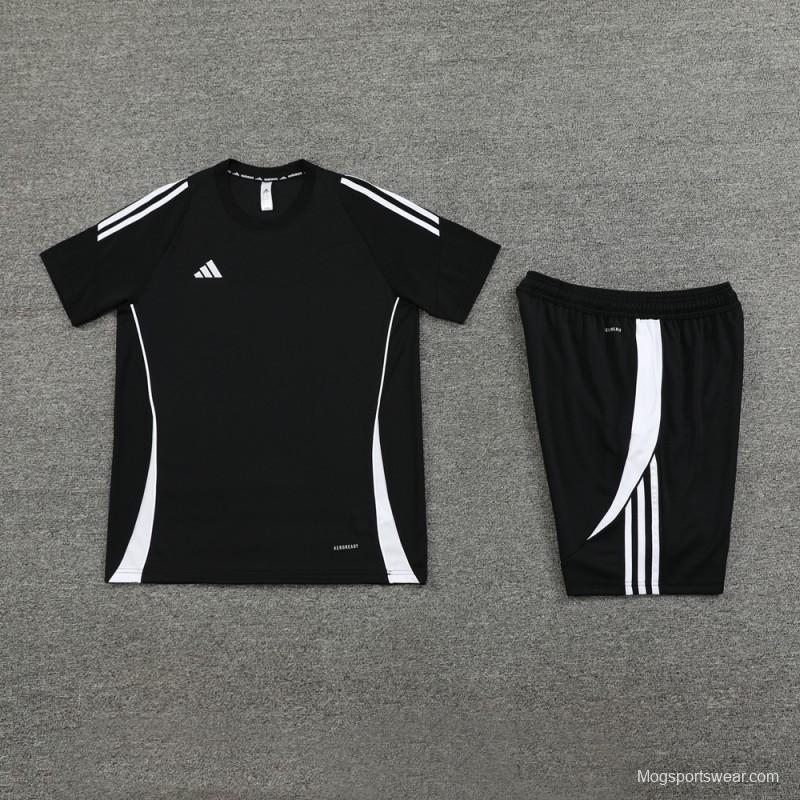 2024 Adidas Black Short Sleeve Jersey+Shorts