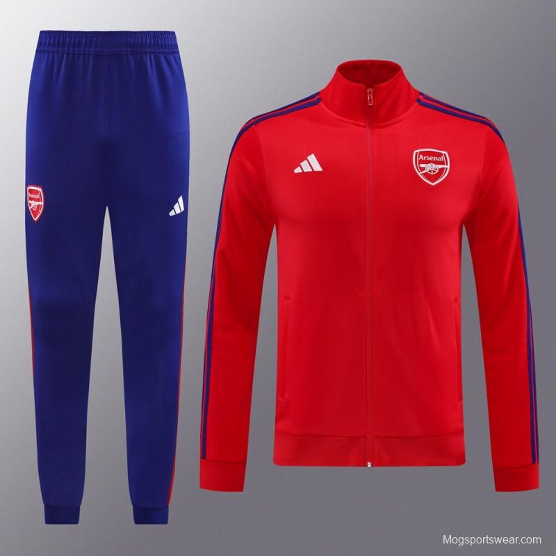 24/25 Arsenal Red Full Zipper Jacket +Long Pants